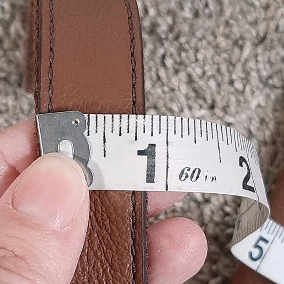 Fossil Peyton Double Flap Crossbody Bag Tan Brown Leather - Picture 16 of 16